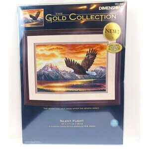 Dimensions Gold Collections Counted Cross Stitch Silent Flight Eagle NOS 2005